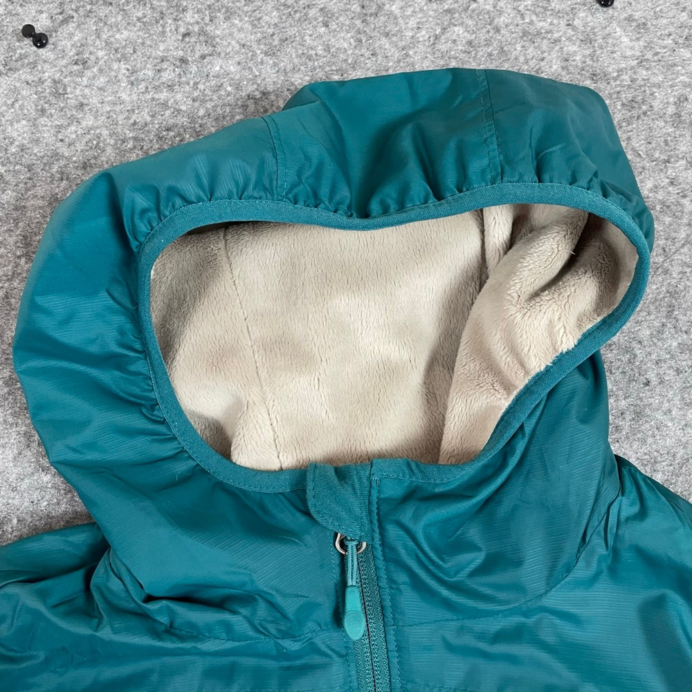 L.L. Bean Womens Small Petite Hooded Fleece Lined Vest Teal Full Zip Outdoor - Picture 14 of 14